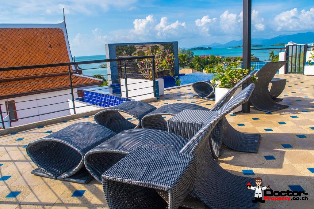 6 Bedroom Villa with Sea View - Bang Rak - Koh Samui - for sale